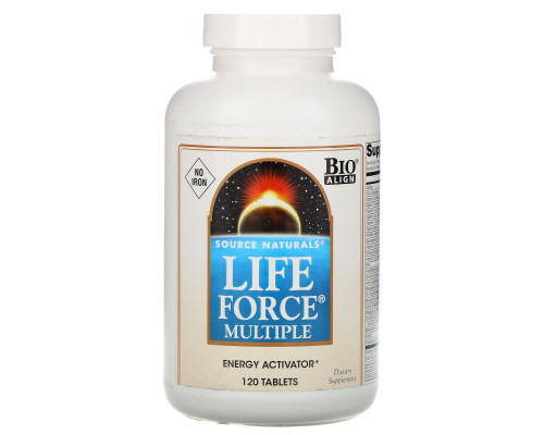 Source Naturals, Life Force Multiple, без железа, 120 таблеток Source Naturals, Life Force Multiple, без железа, 120 таблеток