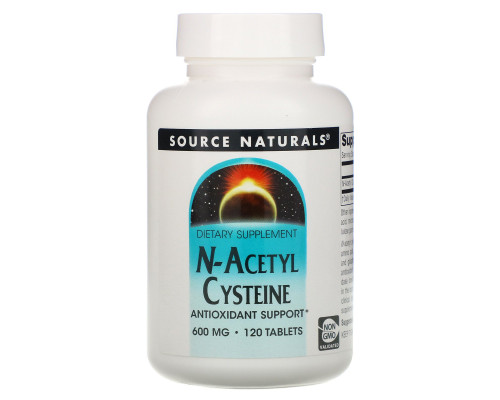 Source Naturals, N-ацетилцистеин, 600 мг, 120 таблеток Source Naturals, N-ацетилцистеин, 600 мг, 120 таблеток