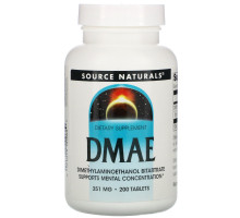 Source Naturals, ДМАЭ, 351 мг, 200 таблеток