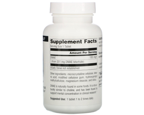 Source Naturals, ДМАЭ, 351 мг, 200 таблеток Source Naturals, ДМАЭ, 351 мг, 200 таблеток