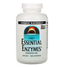 Source Naturals, Ферменты для ежедневного применения, 500 мг, 240 капсул