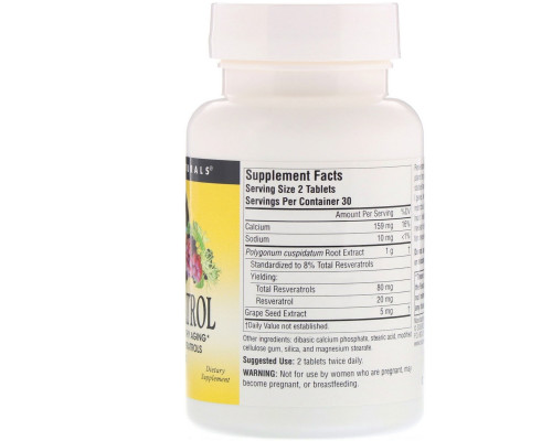 Source Naturals, Ресвератрол, 60 таблеток Source Naturals, Ресвератрол, 60 таблеток