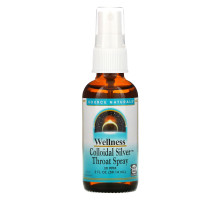 Source Naturals, Wellness, Коллоидное серебро в аэрозольной упаковке для горла, 30 PPM, 2 жидкие унции (59.14 мл)