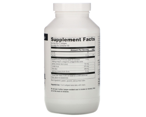 Source Naturals, Масло льна и примулы, 1300 мг, 180 мягких капсул Source Naturals, Масло льна и примулы, 1300 мг, 180 мягких капсул