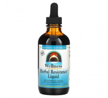 Растительные экстракты и настойки Source Naturals, Wellness, травяная жидкость для повышения устойчивости с эхинацеей, коптисом и инь цзяо, без спирта, 118,28 мл (4 жидк. Унции)