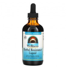 Растительные экстракты и настойки Source Naturals, Wellness, травяная жидкость для повышения устойчивости с эхинацеей, коптисом и инь цзяо, без спирта, 118,28 мл (4 жидк. Унции)