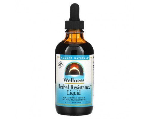 Растительные экстракты и настойки Source Naturals, Wellness, травяная жидкость для повышения устойчивости с эхинацеей, коптисом и инь цзяо, без спирта, 118,28 мл (4 жидк. Унции) Растительные экстракты и настойки Source Naturals, Wellness, травяная жидкость для повышения устойчивости с эхинацеей, коптисом и инь цзяо, без спирта, 118,28 мл (4 жидк. Унции)