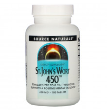 Source Naturals, Зверобой 450, 450 мг, 180 таблеток