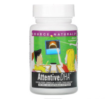 Source Naturals, ДГК для внимания, 100 мг, 60 капсул в растительной оболочке