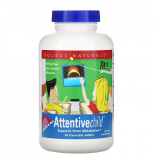 Source Naturals, Attentive Child, Сладкий, терпкий вкус, 60 жевательных пастилок
