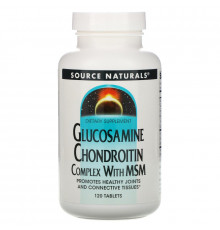 Source Naturals, Комплекс глюкозамина, хондроитина и МСМ, 120 таблеток