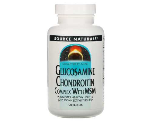 Source Naturals, Комплекс глюкозамина, хондроитина и МСМ, 120 таблеток Source Naturals, Комплекс глюкозамина, хондроитина и МСМ, 120 таблеток