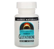 Source Naturals, Сокращенный глутатион, 250 мг, 60 таблеток