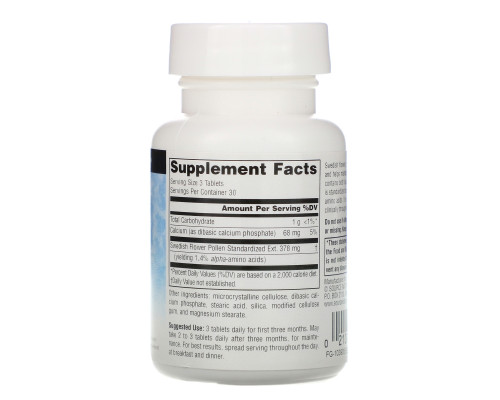 Source Naturals, Пыльца шведских цветов, 90 таблеток Source Naturals, Пыльца шведских цветов, 90 таблеток