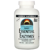 Source Naturals, Важнейшие вегетарианские ферменты на каждый день, 500 мг, 240 капсул