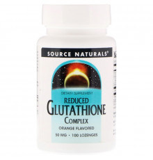Source Naturals, Reduced Glutathione Complex, Orange Flavored, 50 mg, 100 Lozenges