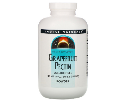 Source Naturals, Порошок пектина грейпфрута, 16 унций (453.6 г) Source Naturals, Порошок пектина грейпфрута, 16 унций (453.6 г)