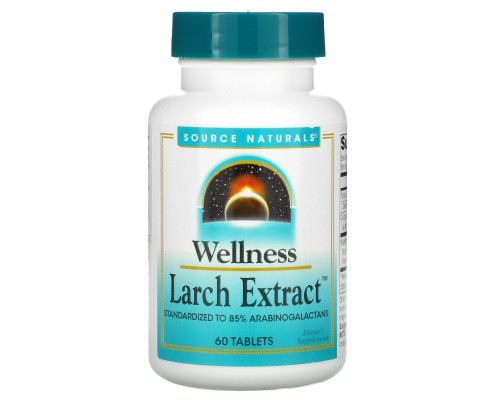 Source Naturals, Wellness, Экстракт лиственницы, 60 таблеток Source Naturals, Wellness, Экстракт лиственницы, 60 таблеток