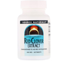 Source Naturals, Экстракт красного клевера, 500 мг, 60 таблетки