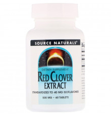Source Naturals, Экстракт красного клевера, 500 мг, 60 таблетки