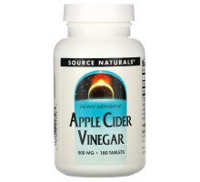 Source Naturals, Яблочный уксус, 500 мг, 180 таблеток