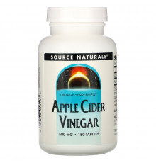 Source Naturals, Яблочный уксус, 500 мг, 180 таблеток