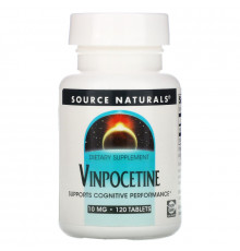 Source Naturals Винпоцетин (Vinpocetine) 10 мг 120 таблеток