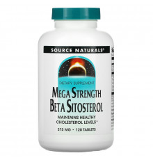 Source Naturals, Mega Strength Beta Sitosterol, 375 мг, 120 таблеток
