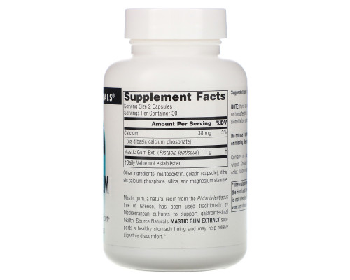 Source Naturals, Экстракт мастиковой смолы, 60 капсул Source Naturals, Экстракт мастиковой смолы, 60 капсул