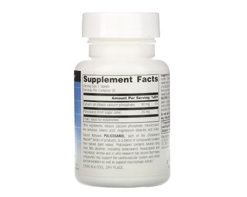Source Naturals, Поликосанол, 60 таблеток Source Naturals, Поликосанол, 60 таблеток
