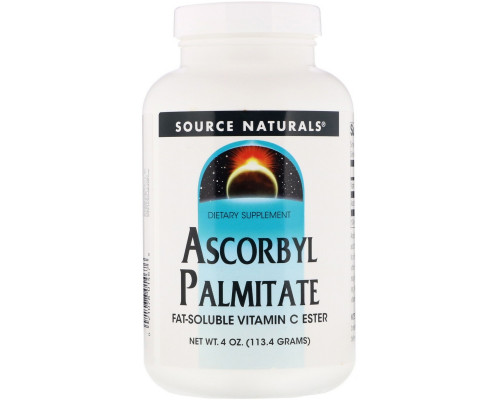 Source Naturals, Аскорбилпальмитат, порошок, 4 унции (113,4 г) Source Naturals, Аскорбилпальмитат, порошок, 4 унции (113,4 г)