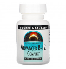 Source Naturals, Улучшенный комплекс B-12, 5 мг, 60 таблеток
