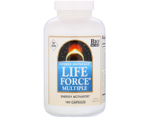 Source Naturals, Сила жизни, без железа, 180 капсул Source Naturals, Сила жизни, без железа, 180 капсул