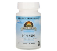 Source Naturals, L-теанин, 200 мг, 60 таблеток