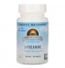 Source Naturals, L-теанин, 200 мг, 60 таблеток