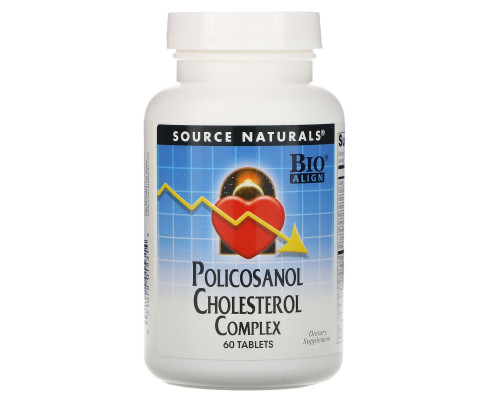 Source Naturals, Противохолестериновый комплекс с поликозанолом, 60 таблеток Source Naturals, Противохолестериновый комплекс с поликозанолом, 60 таблеток