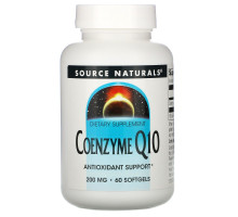 Source Naturals, Коэнзим Q10, 200 мг, 60 гелевых капсул