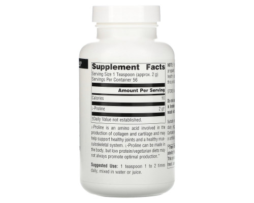Source Naturals, Порошок L-пролина, 4 унции (113.4 г)
