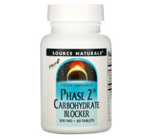 Source Naturals, Блокировщик углеводов, стадия 2, 500 мг, 60 таблеток