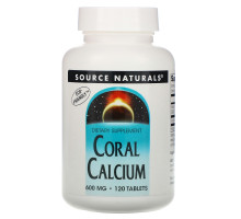 Source Naturals, Коралловый кальций, 600 мг, 120 таблеток