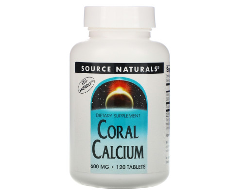 Source Naturals, Коралловый кальций, 600 мг, 120 таблеток Source Naturals, Коралловый кальций, 600 мг, 120 таблеток