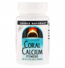 Source Naturals, Кальций из кораллов, порошок, 2 унции (56,7 г)