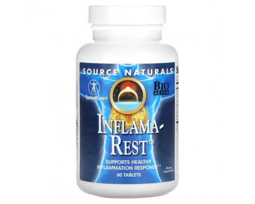 Растительные экстракты и настойки Source Naturals, Inflama-Rest, 60 таблеток Растительные экстракты и настойки Source Naturals, Inflama-Rest, 60 таблеток