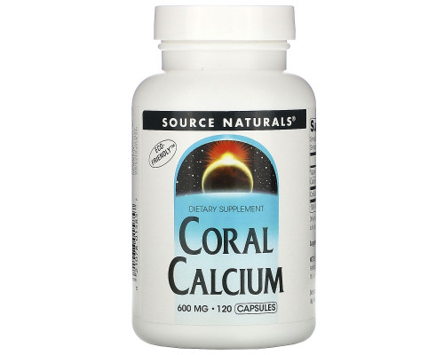 Source Naturals, Коралловый кальций, 600 мг, 120 капсул Source Naturals, Коралловый кальций, 600 мг, 120 капсул