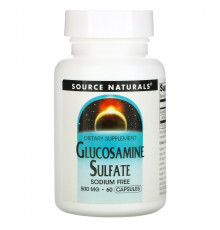 Source Naturals, Глюкозамин сульфат, 500 мг, 60 капсул