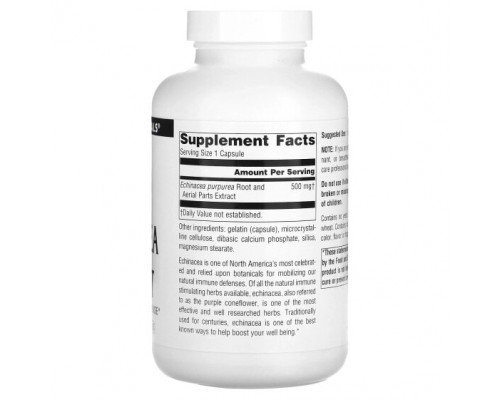 Эхинацея Source Naturals, Экстракт эхинацеи, 500 мг, 200 капсул Эхинацея Source Naturals, Экстракт эхинацеи, 500 мг, 200 капсул