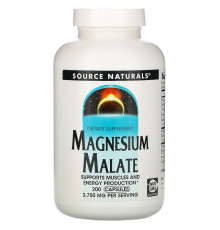Source Naturals, Малат магния, 625 мг, 200 капсул