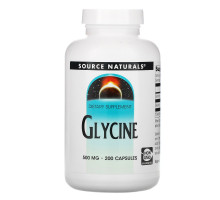 Source Naturals, Глицин, 500 мг, 200 капсул
