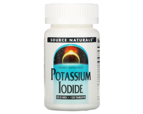 Source Naturals, Йодид калия, 32.5 мг, 120 таблеток Source Naturals, Йодид калия, 32.5 мг, 120 таблеток