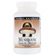 Source Naturals, Грибная иммунная защита, комплекс из 16 грибов, 120 таблеток